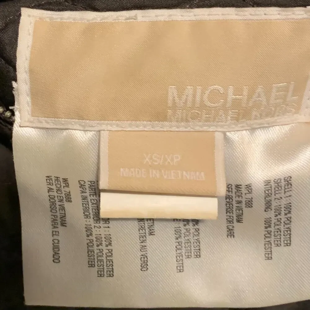Michael Michael Kors Women's Quilted Reversible Jacket Size XS Black Preppy